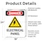 Signmission Electrical Panel Danger Sign, Vinyl Decal, 18in W x 24in L, 2PK OS-2PACK-DS-D-1824-V-2213 - alternate 3